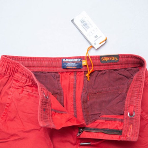 SUPERDRY Sunscorched Red Chino Shorts - Picture 3 of 10